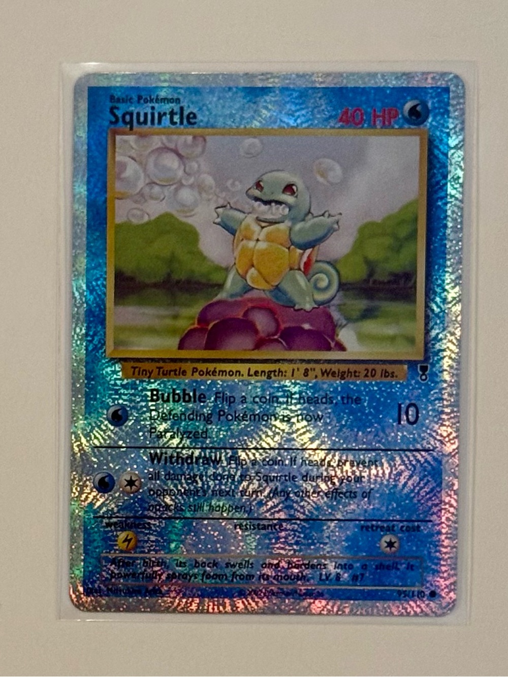 Pokemon Legendary Collection Squirtle 95/110 Rev Holo Fan Art DIY Custom Card